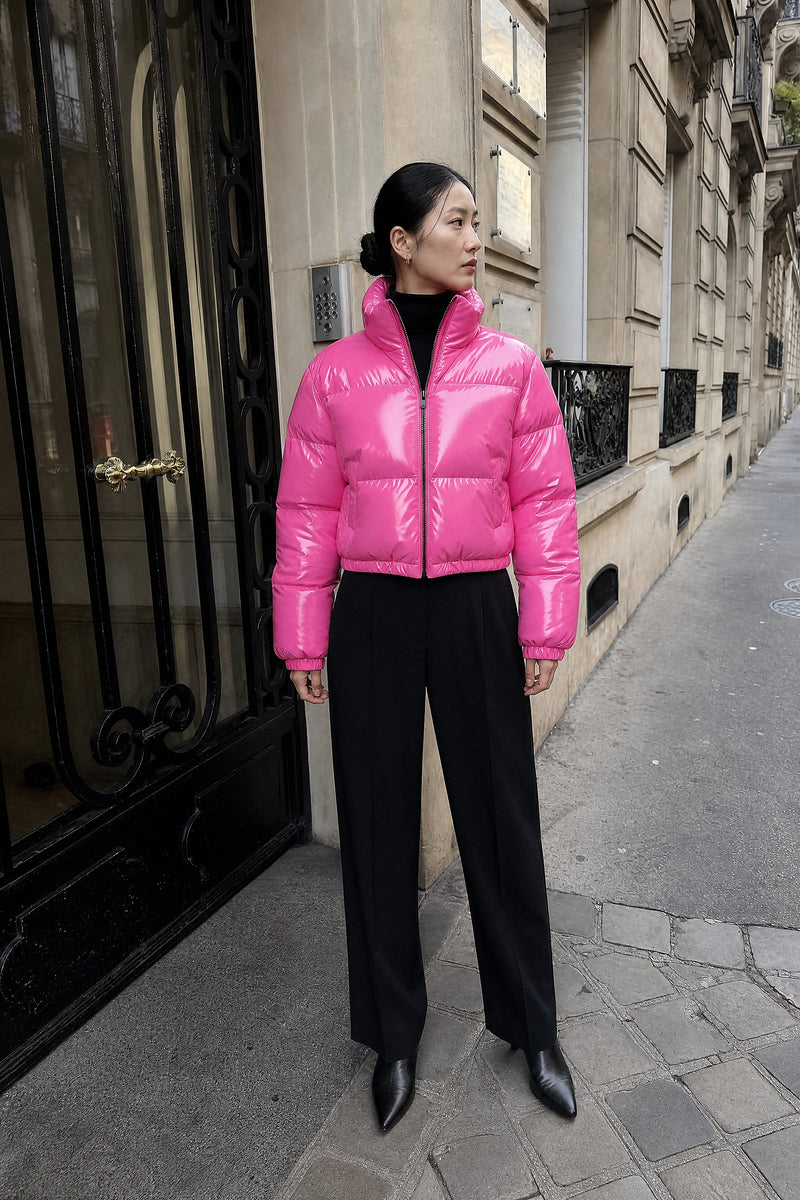 SOFAINE-V7-LIFE-Gwendolyn | Puffer Coat in Pink, street style