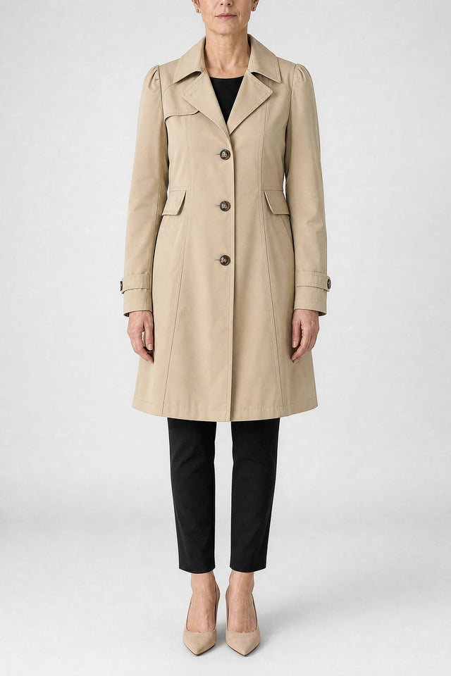 Ilana | Klassisk Trenchcoat i Khaki, studie forfra