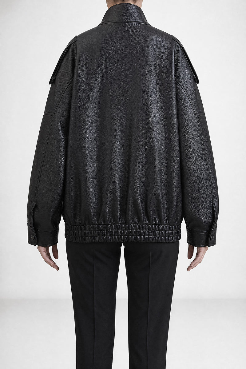 Sofaine Jazmine women's jacket in Black, back view studio shot