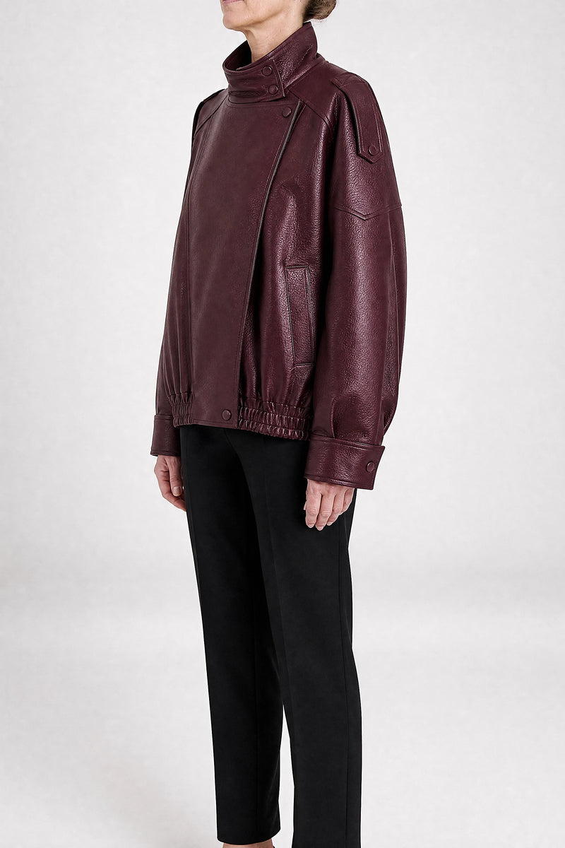 Sofaine Jazmine women's jacket in Red, side view studio shot