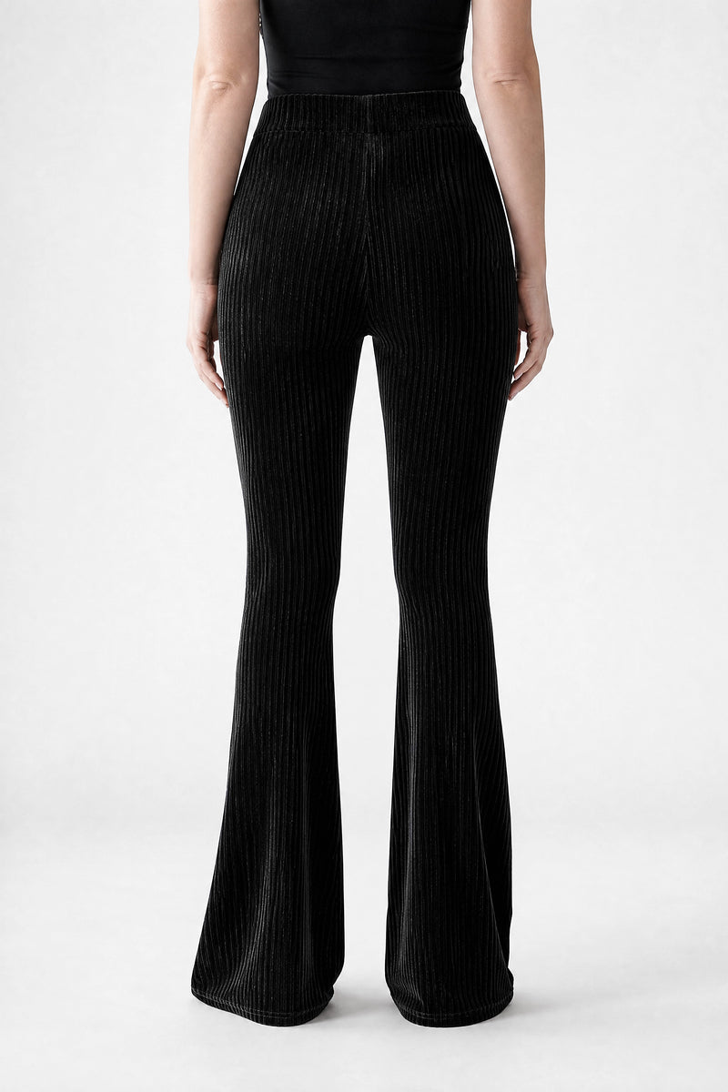 Sofaine Lenora women's leggings in Black, back view studio shot