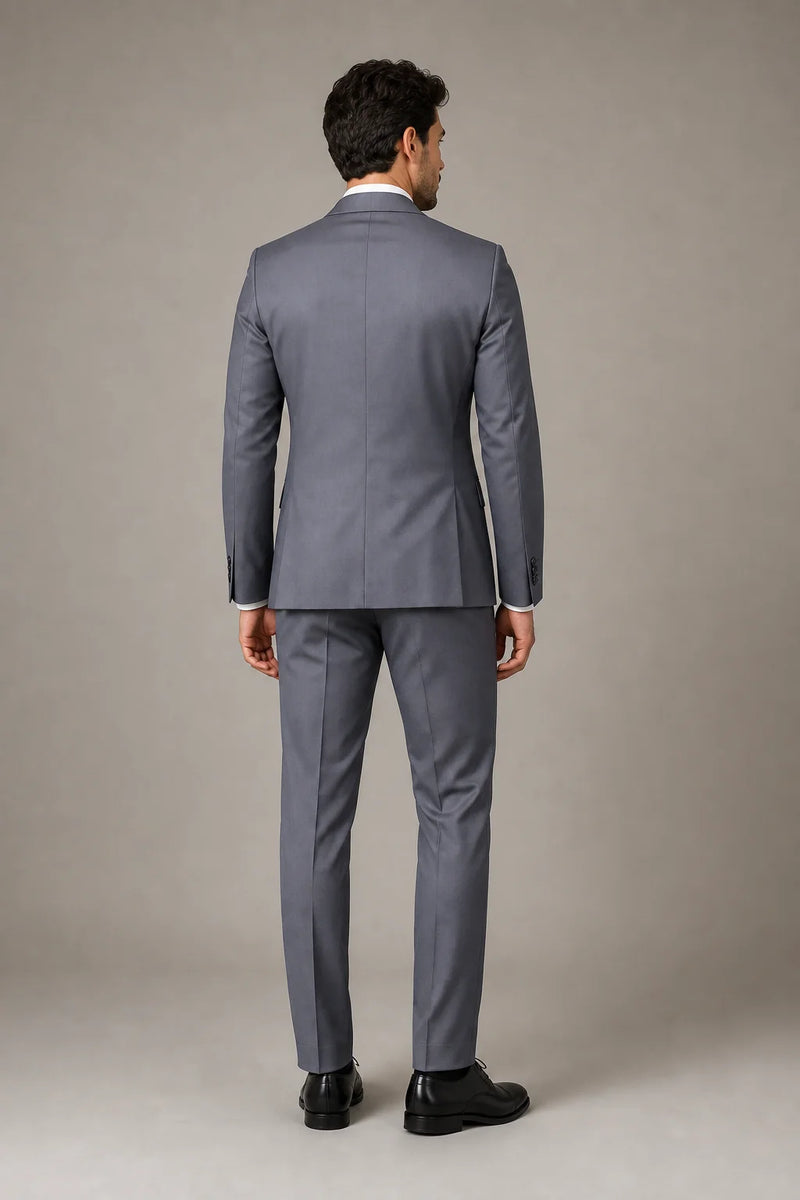 Sofaine Luca two-piece blazer suit set in Gray, worn back