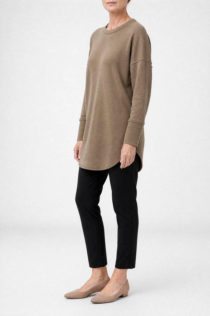 Sofaine Rachel women's classic sweatshirt in Apricot, side view