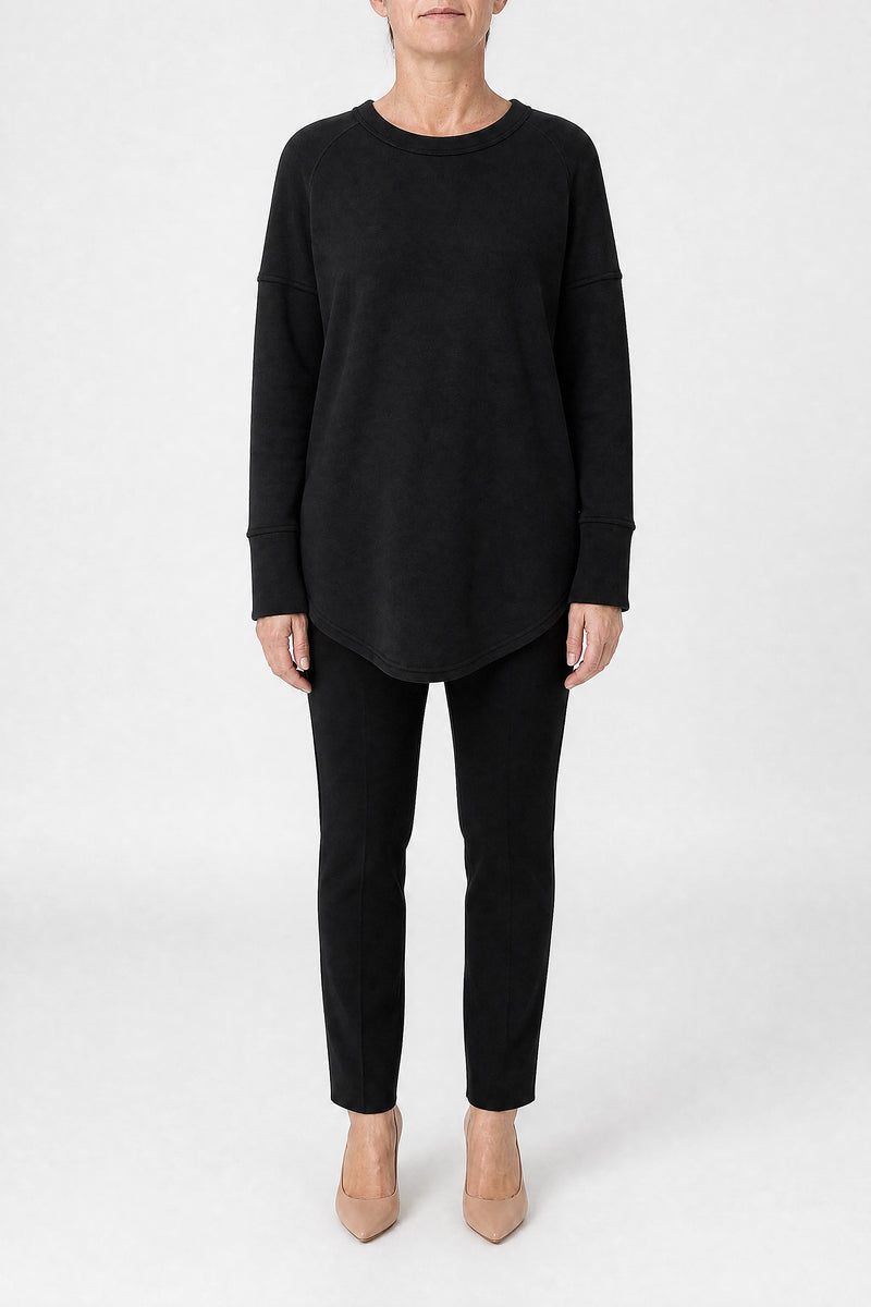 Sofaine Rachel women's classic sweatshirt in Black, front view