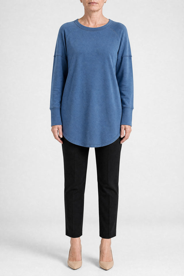 Rachel | Klassisk Sweatshirt i Blå, forfra