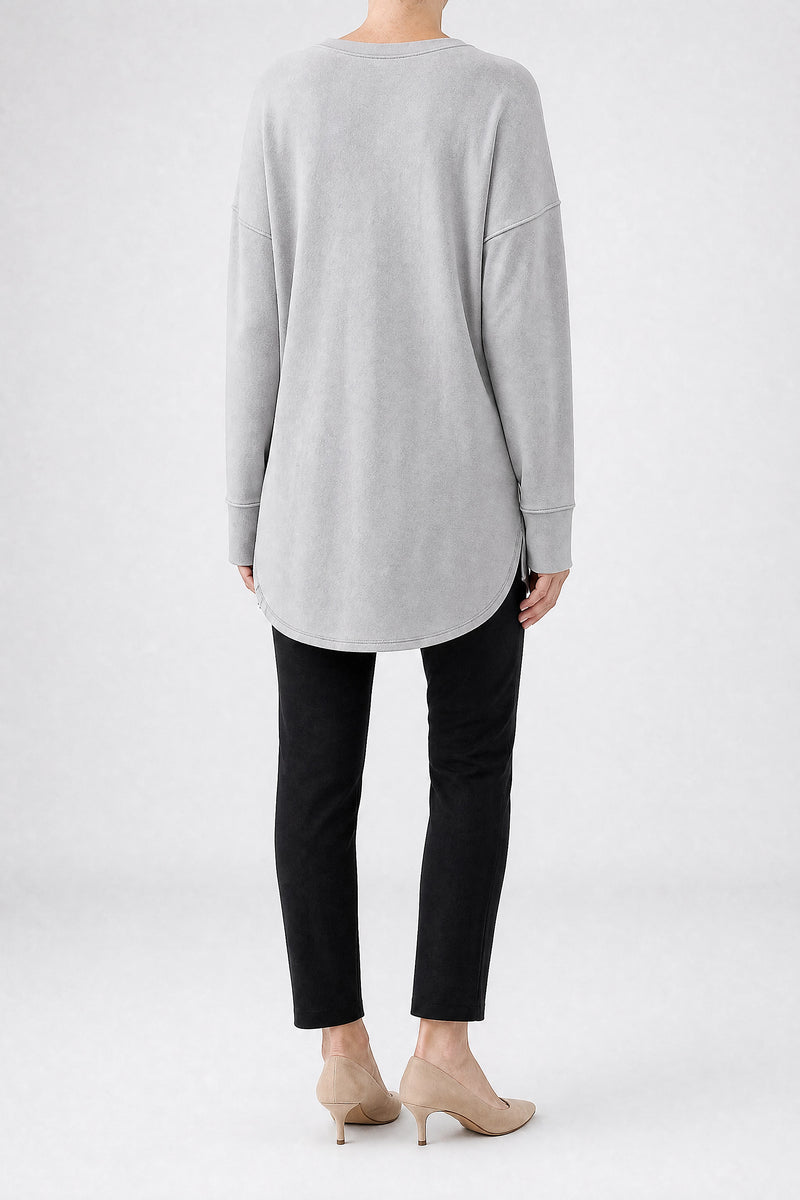 Sofaine Rachel women's classic sweatshirt in Gray, back view