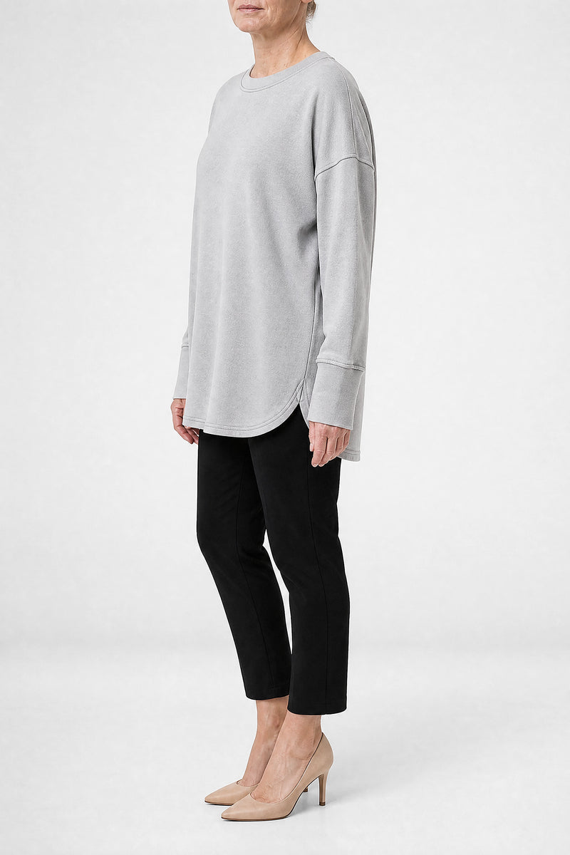 Sofaine Rachel women's classic sweatshirt in Gray, side view