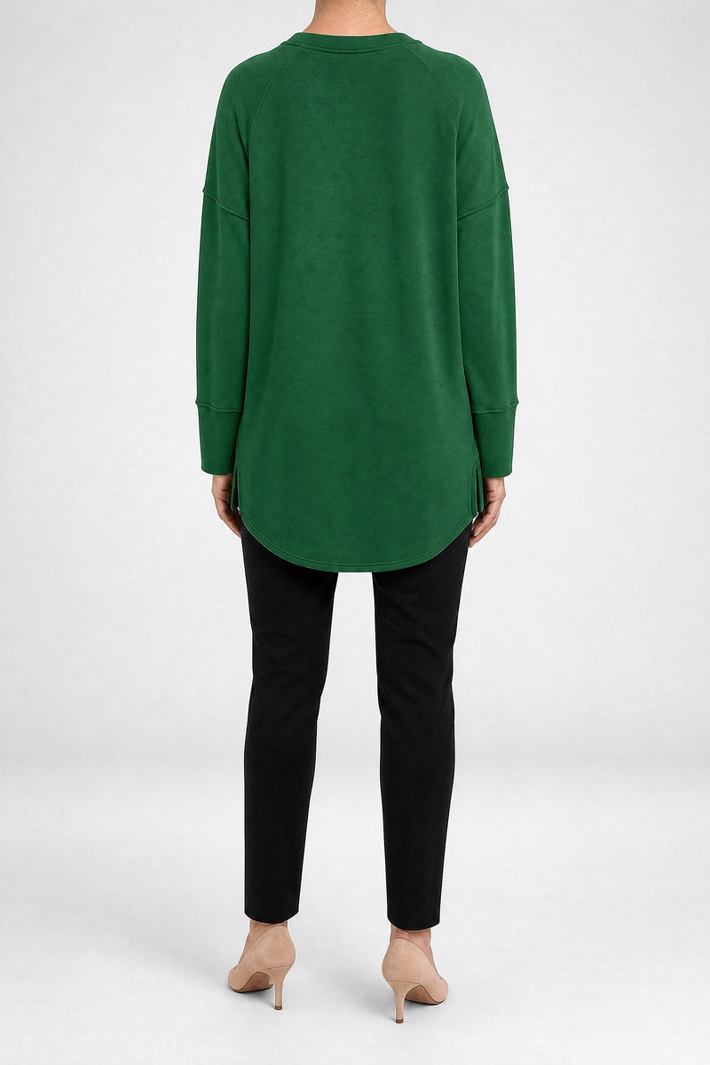 Sofaine Rachel women's classic sweatshirt in Green, back view