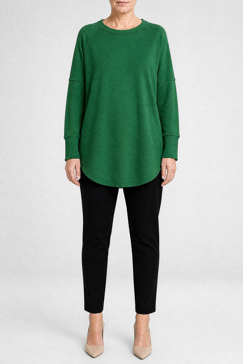 Sofaine Rachel women's classic sweatshirt in Green, front view