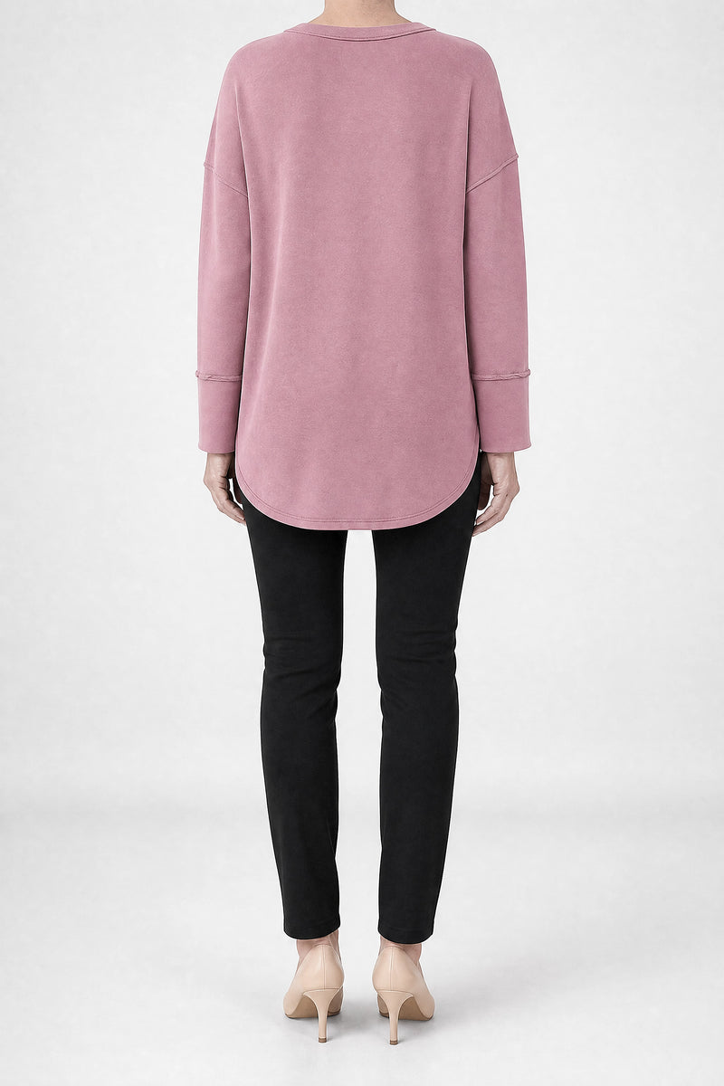 Sofaine Rachel women's classic sweatshirt in Red, back view