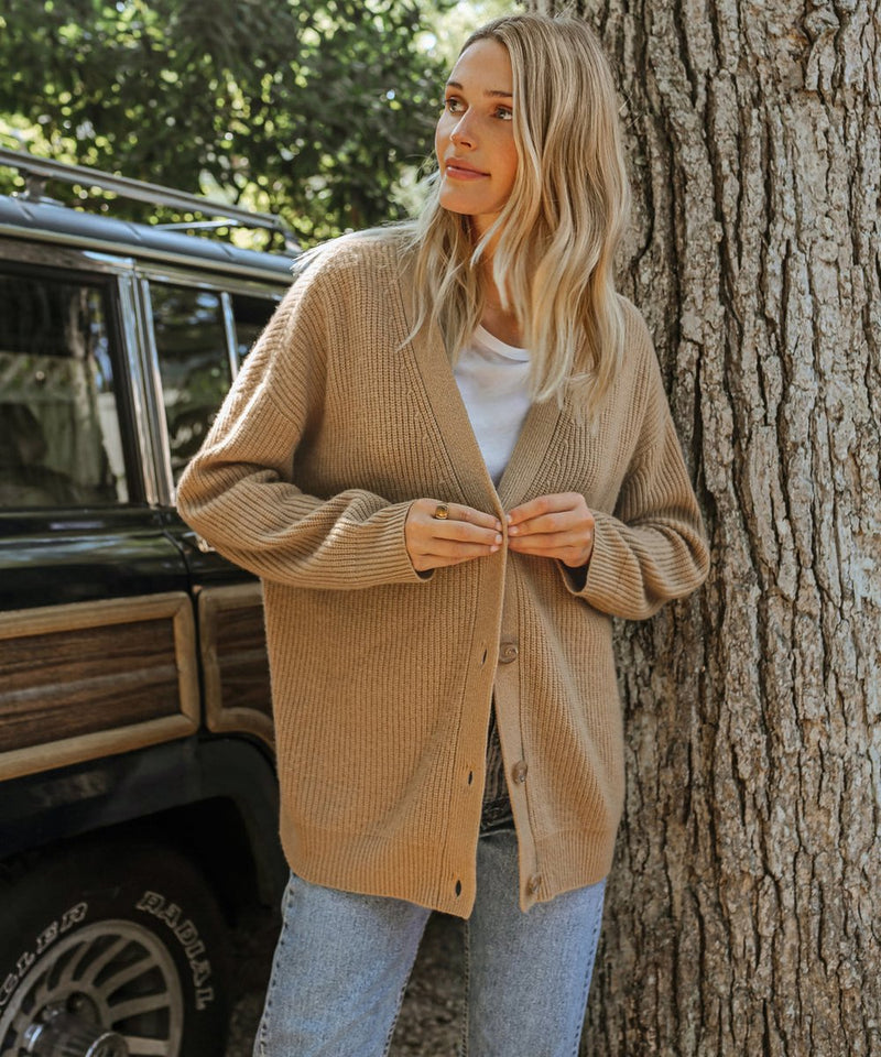 Astrid | Cardigan i kashmir-look, i fuld længde