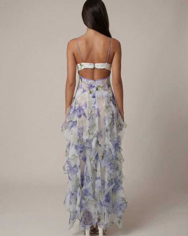 Azélie | Flæset Blomsterprint Maxikjole, styling