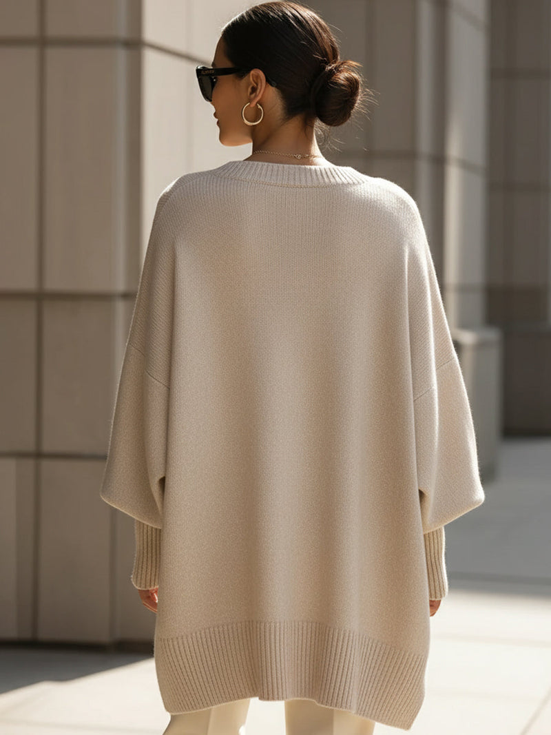 Camilla | Oversize Strikponcho, styling