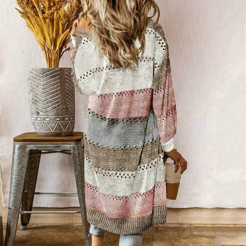 Cecilie | Lang cardigan uden lukning, styling
