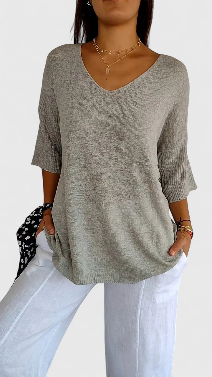 Ellen | Bluse med V-hals, styling