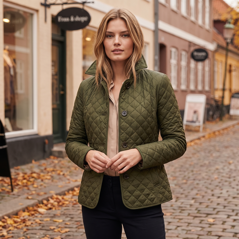Emma | Quiltet Overgangsjakke, styling