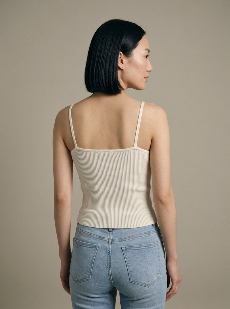 Ida | Cami top i ribstrik, bagfra