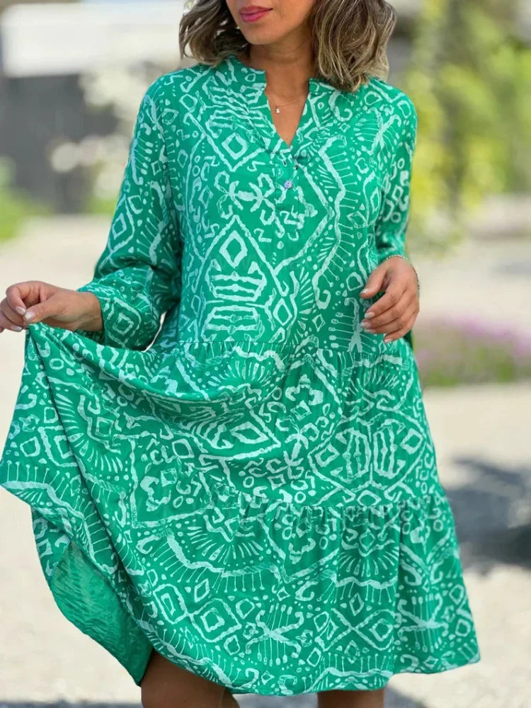 Kyara | Boho tunika-kjole i Grøn, styling 2