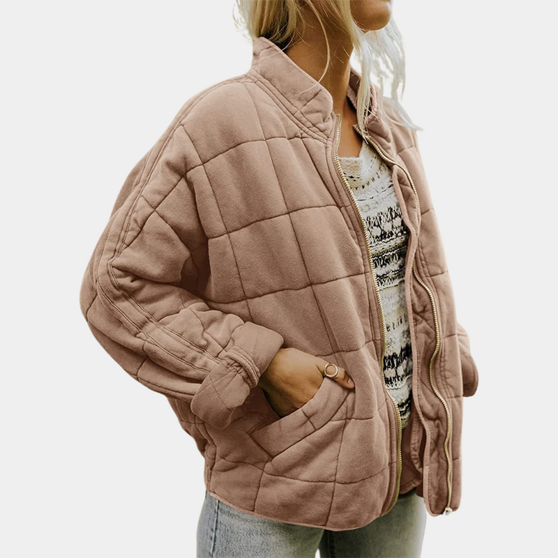 Mara | Hverdagsjakke i Khaki, forfra