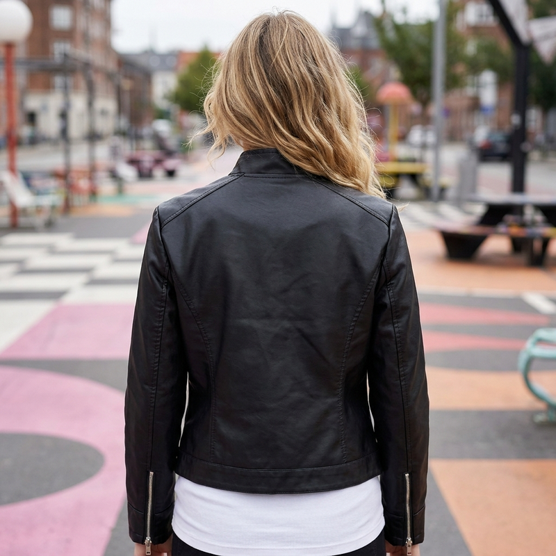 Marie | Jakke med Stakrave i Sort, styling