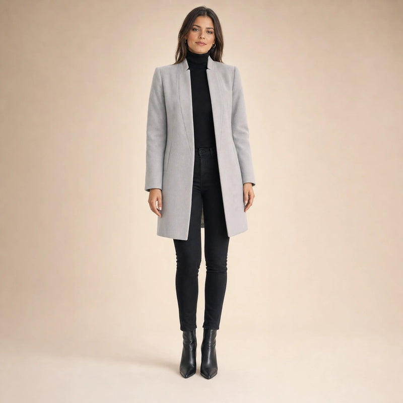 Sophia | Women's Wool-Feel Coat, Regular Fit in Gray, view 1