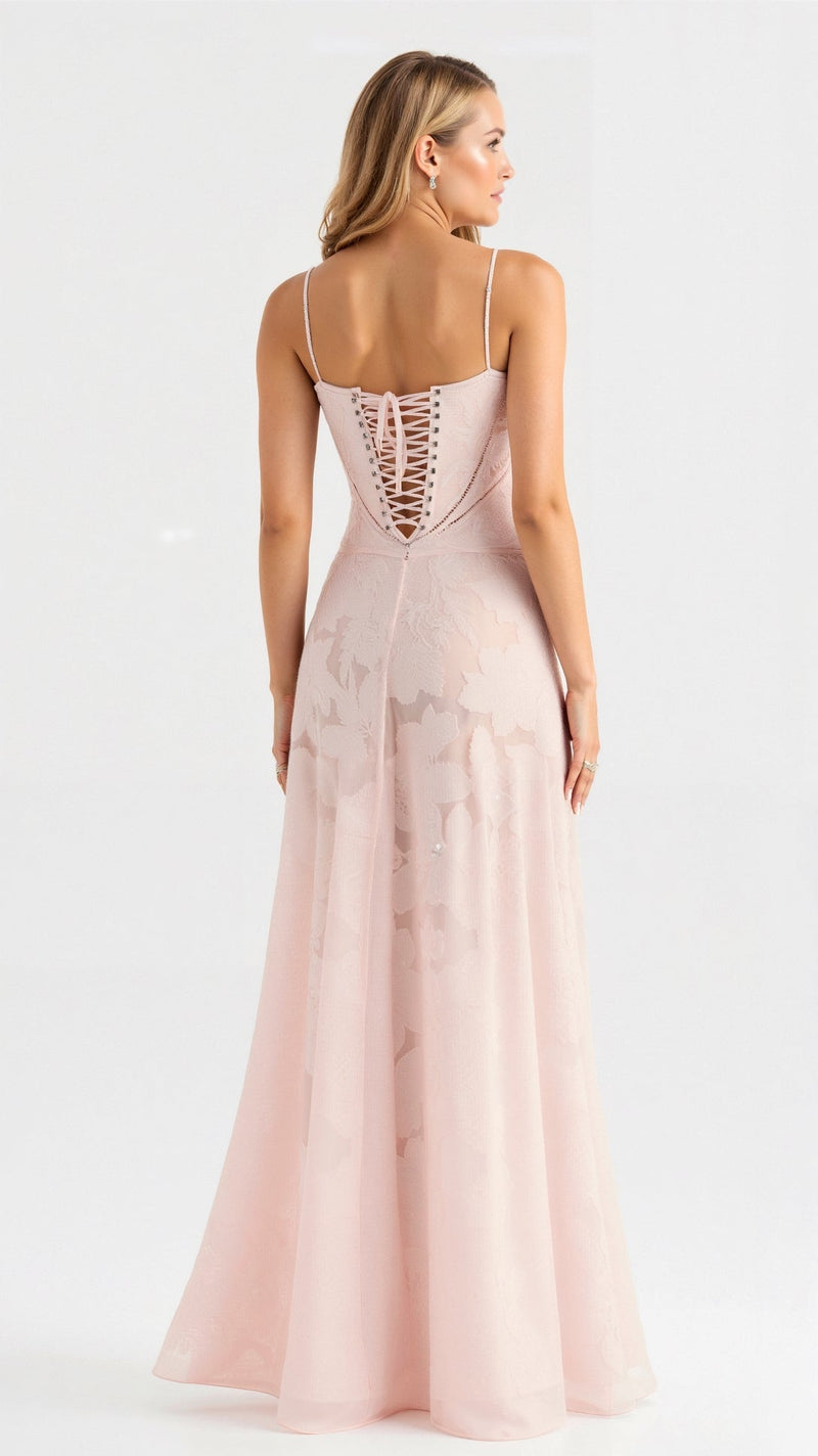 Victoria | Blonde Maxikjole med Bustier, styling