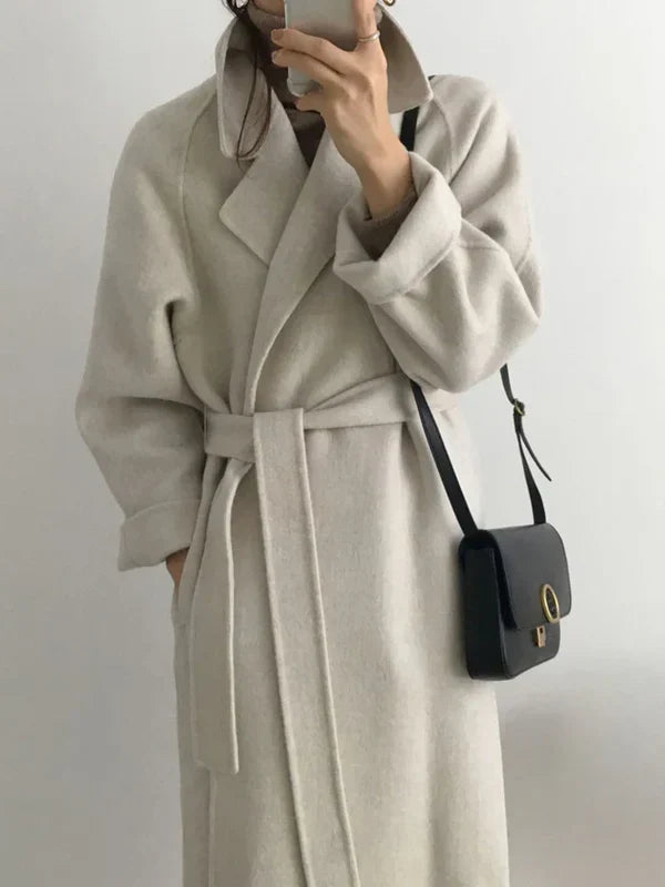 Vittoria | Frakke i uld-look i Offwhite, forfra