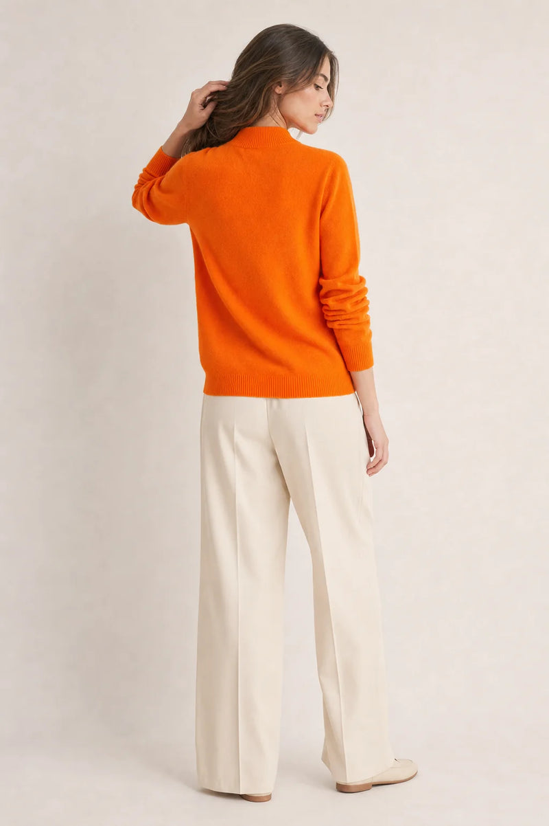 Sofaine Stella cashmere-blend sweater in Orange, back view
