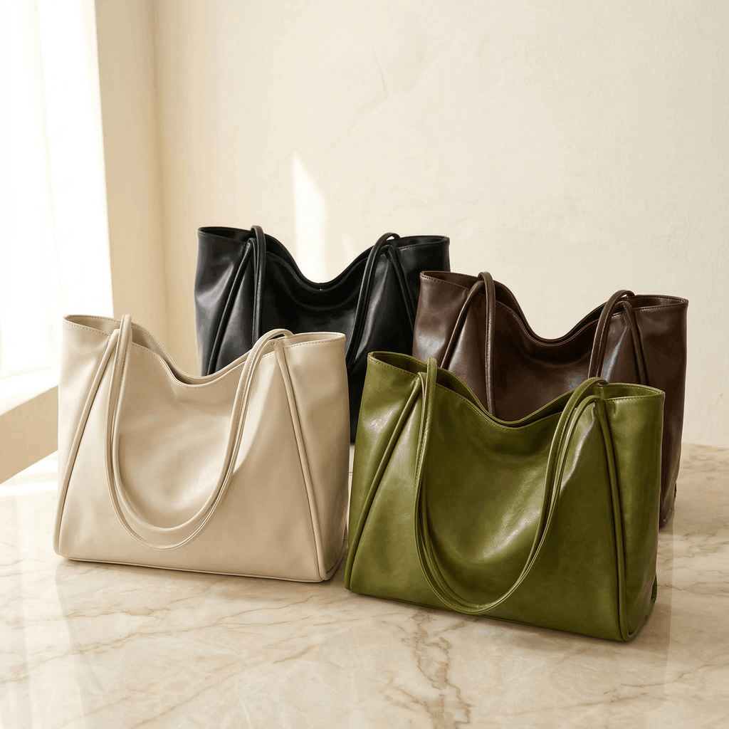 The Amélie | Soft vegan leather tote bag - Sofaine