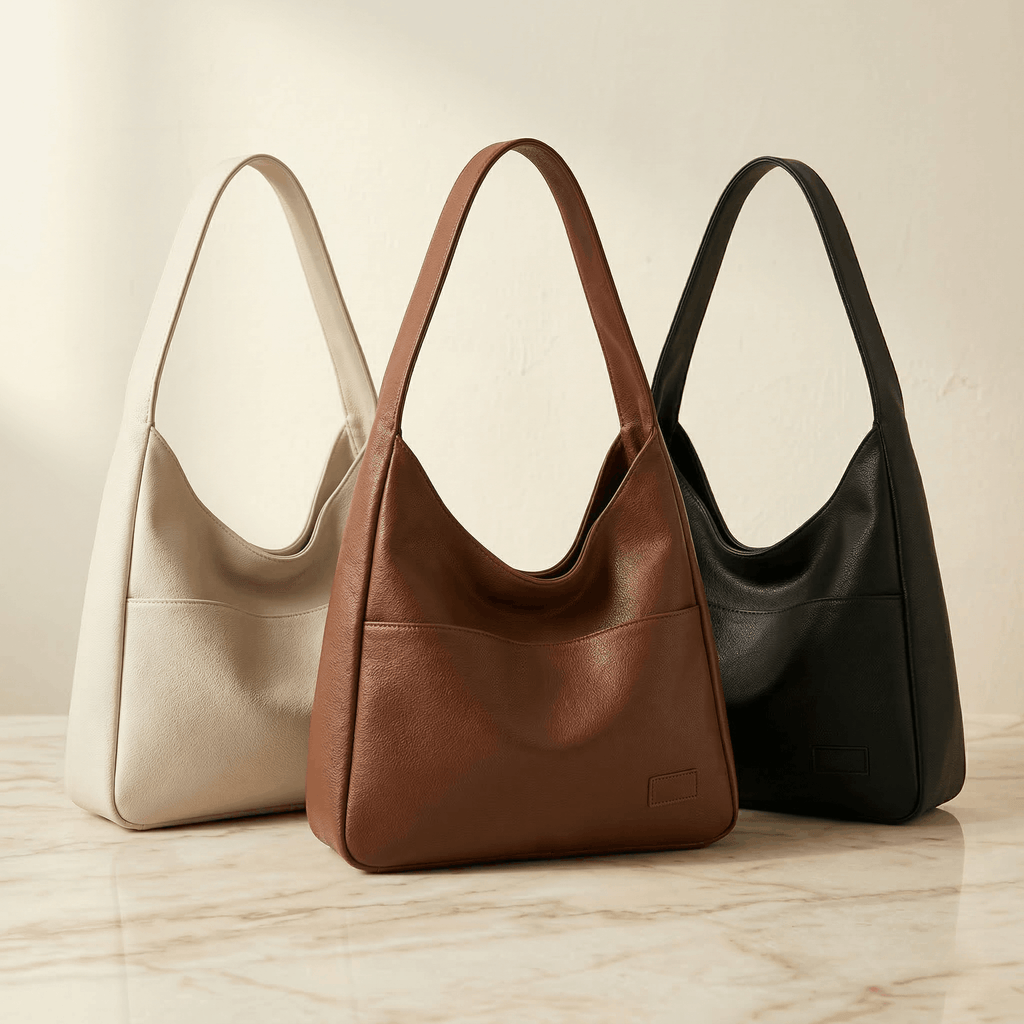 The Elodie | Minimalist vegan leather shoulder bag - Sofaine
