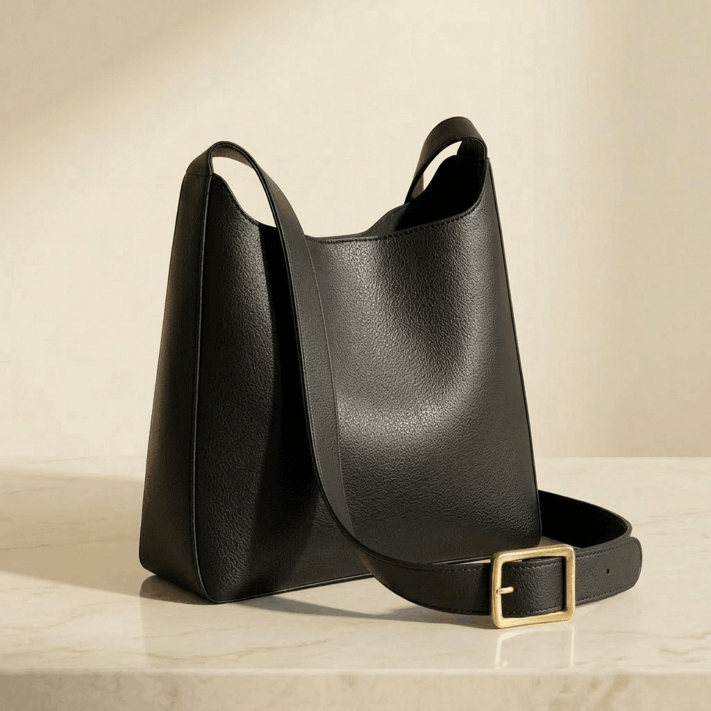 The Sylvie | Vegan leather bucket shoulder bag - Sofaine