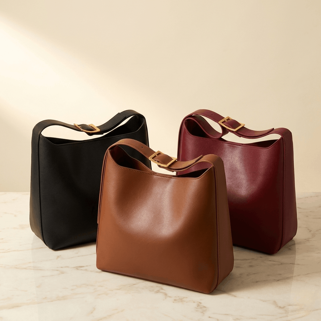 The Sylvie | Vegan leather bucket shoulder bag - Sofaine