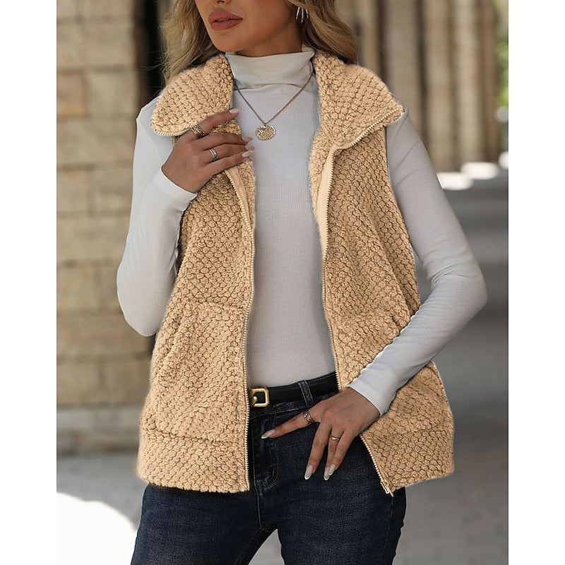 Elin | Vest i Abrikos, forfra